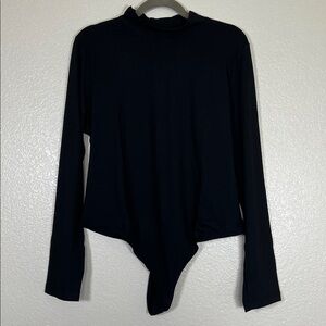 Black high neck bodysuit, size 3X